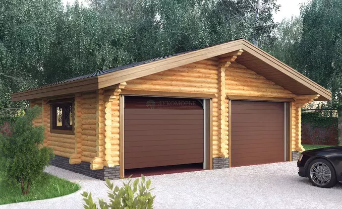 Каркасный гараж с отделкой из дерева - Шведский металлический гараж на даче – за неделю!